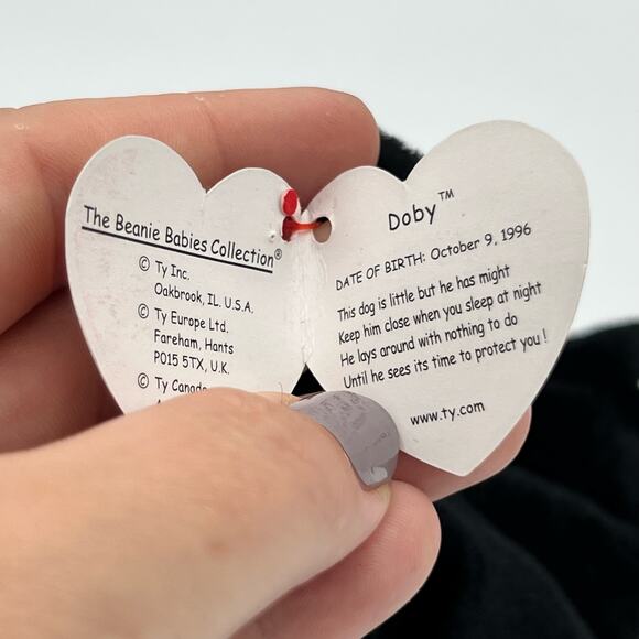 TY Beanie Baby Doby Doberman Dog PE Pellets Vintage Collectible - Picture 3 of 7